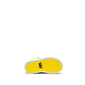 Kids Supra High Top Shoes TODDLER VAIDER Navy/Yellow/white | AU-35532